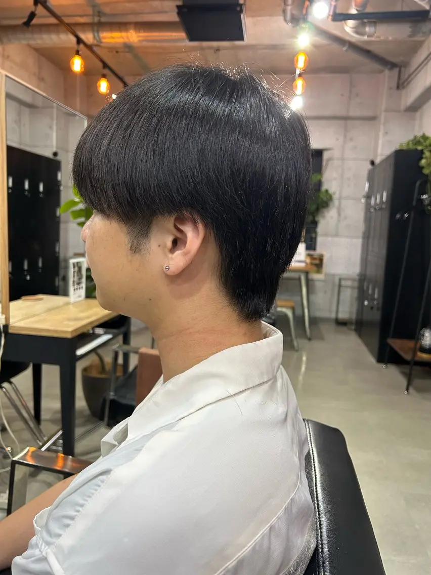 ショート メンズ ダウンパーマ メンズパーマ 森本 輝星のヘアスタイル