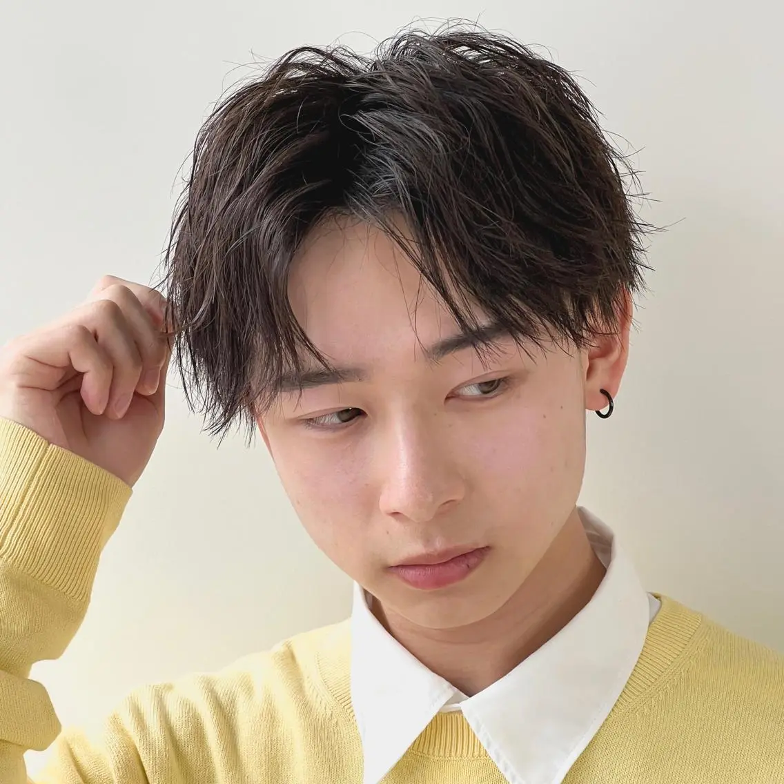 ショート メンズ カット メンズカット曲がる 縮毛矯正佐々木タクマのヘアスタイル
