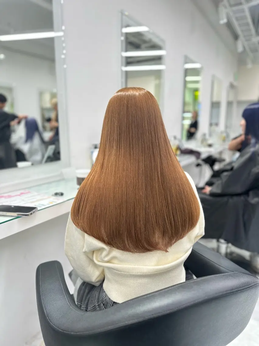 ロング カラー ヘアカラー トリートメント ヘッドスパ ヘアセット ❄最強かわいいカラー ❄️MINA❄️のヘアスタイル