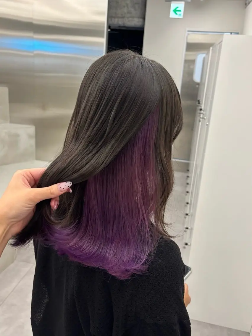 ミディアム カラー カット ヘアカラー 🧸🎀ブリーチ 栄🎀🧸かのんのヘアスタイル