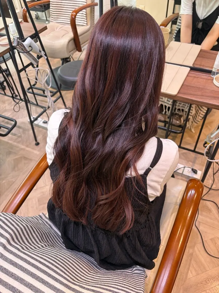 ロング 藤原汐彩／縮毛矯正 ／髪質改善モデル募集のヘアスタイル