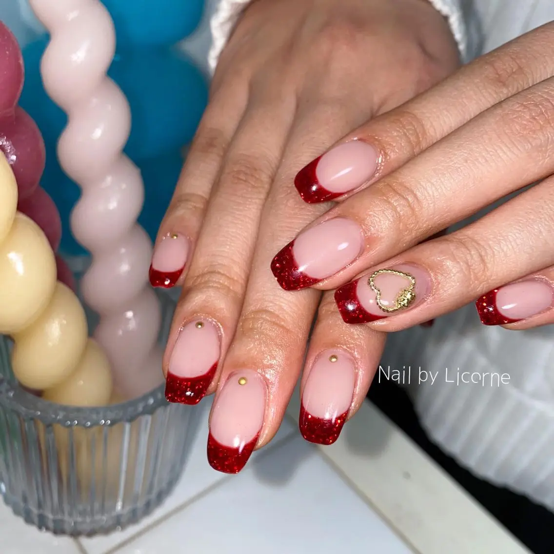 ネイル アートネイル オーロラネイル フレンチネイル 氷ネイル・うるうるネイル マグネットネイル ハンドネイル Nail by Licorneのネイルデザイン