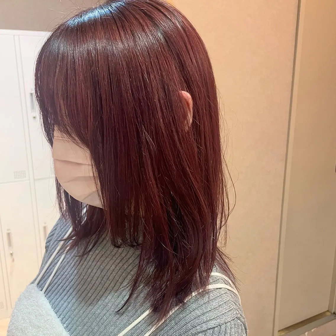 ミディアム カラー ブラウンカラー ダブルカラー レイヤーカット 顔まわり🥨レイヤー /透明感/水口舞奈のヘアスタイル