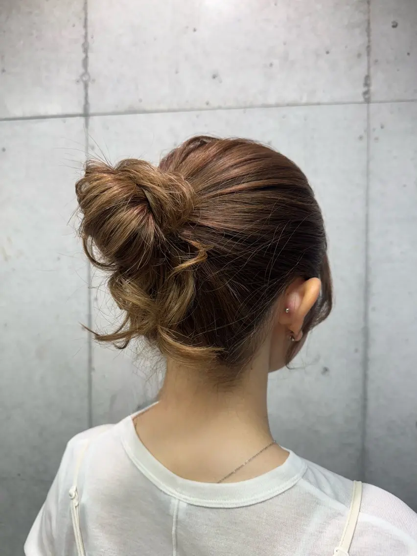 ミディアム ヘアアレンジ 浴衣 ヘアセット ‪‪ヘアアレンジೀ MIMIのヘアスタイル