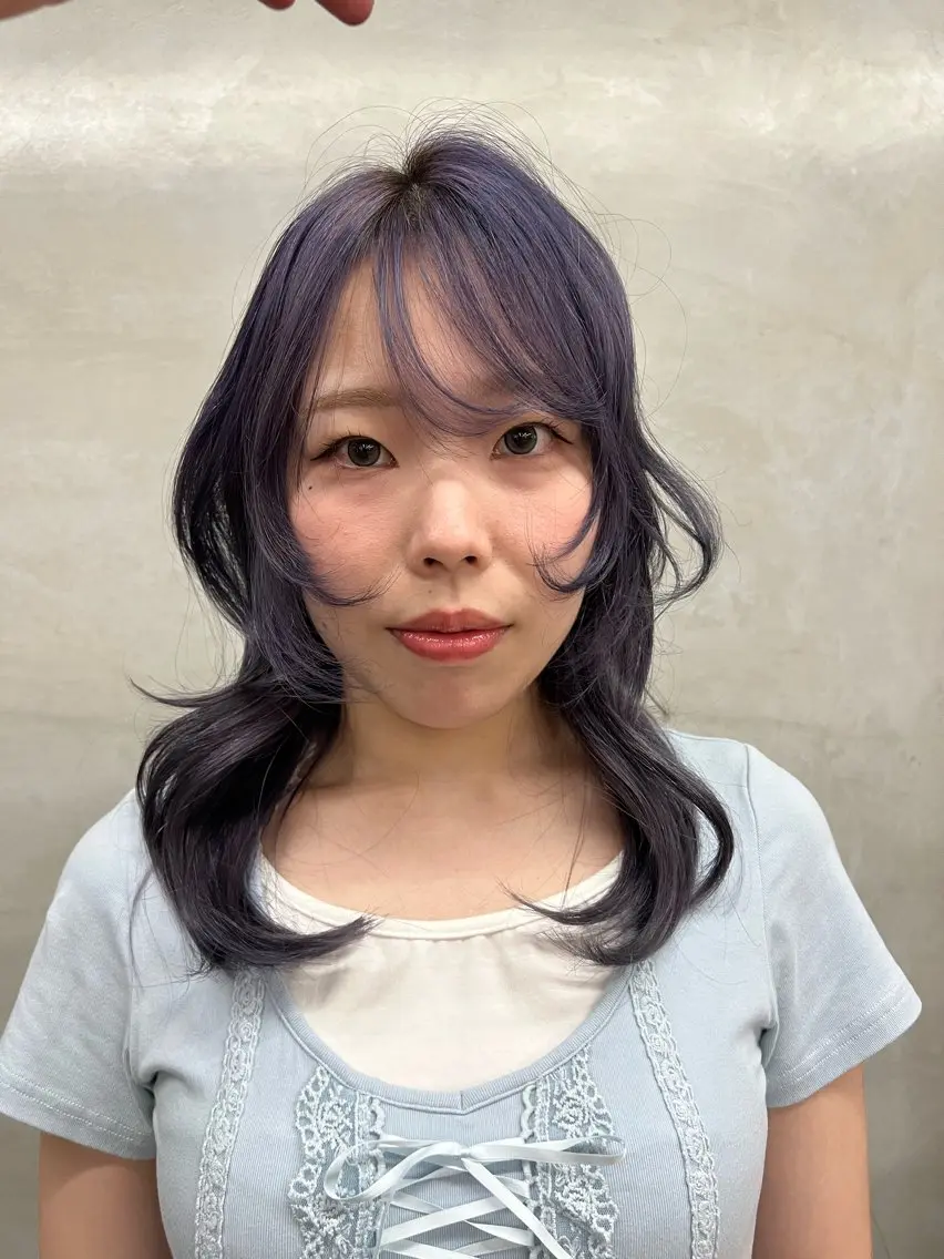 セミロング カラー カット ヘアカラー サカモト ナオミのヘアスタイル