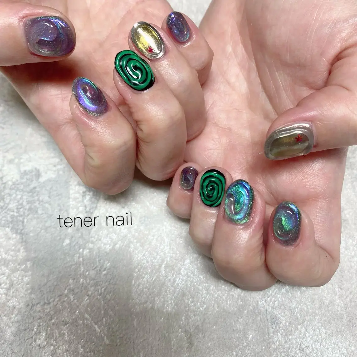 ネイル ぷっくりネイル ハンドネイル テネルネイル tener nailのネイルデザイン