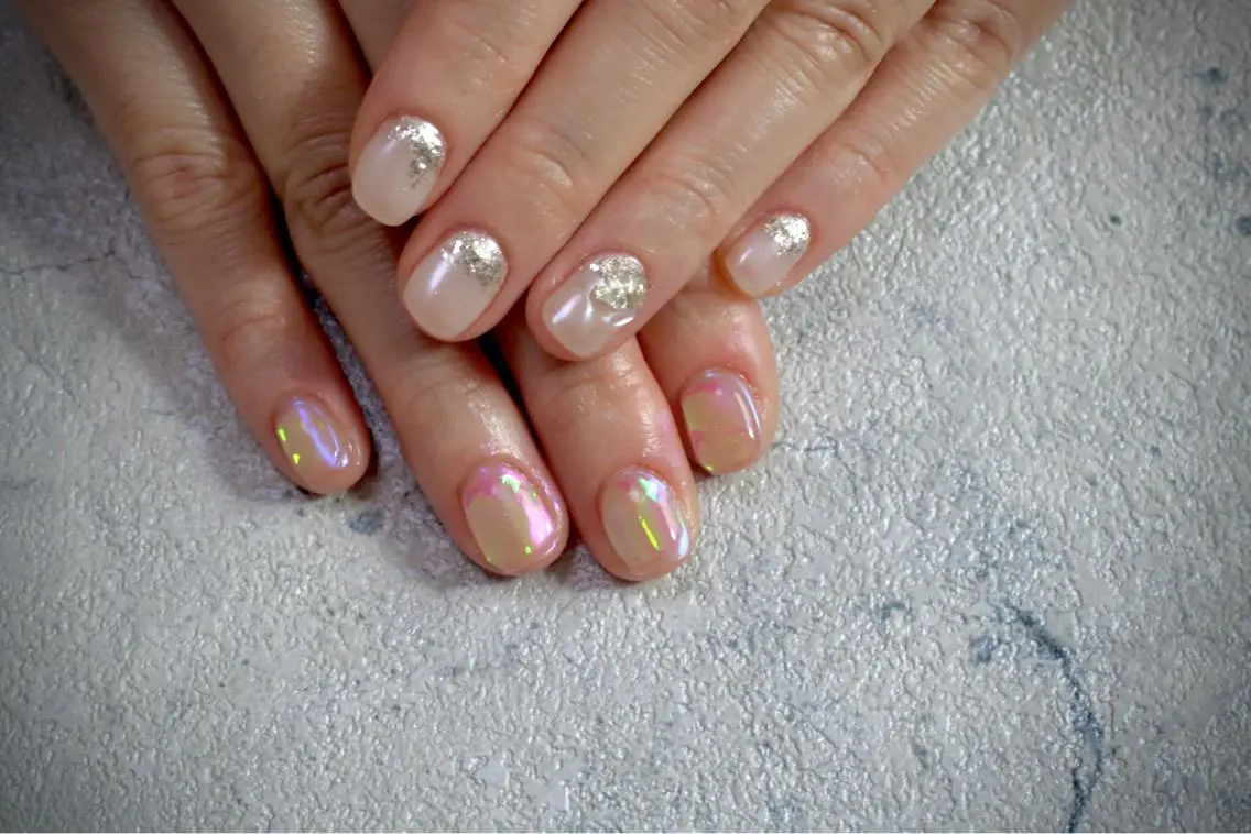 ネイル オーロラネイル ハンドネイル MH Nailのネイルデザイン