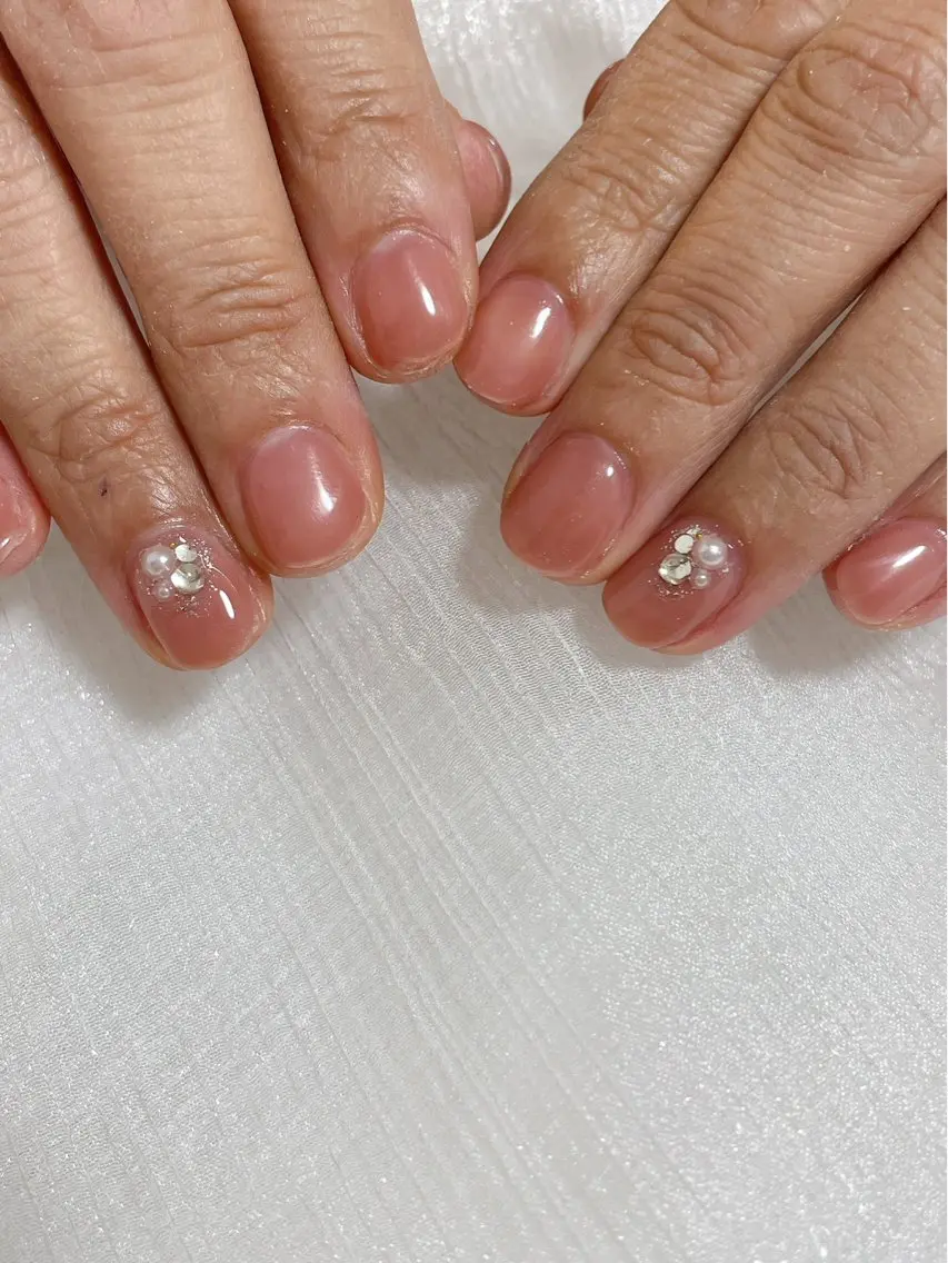 ネイル オーロラネイル フットネイル フレンチネイル ジェルネイル ハート kiki nail たまプラーザのネイルデザイン