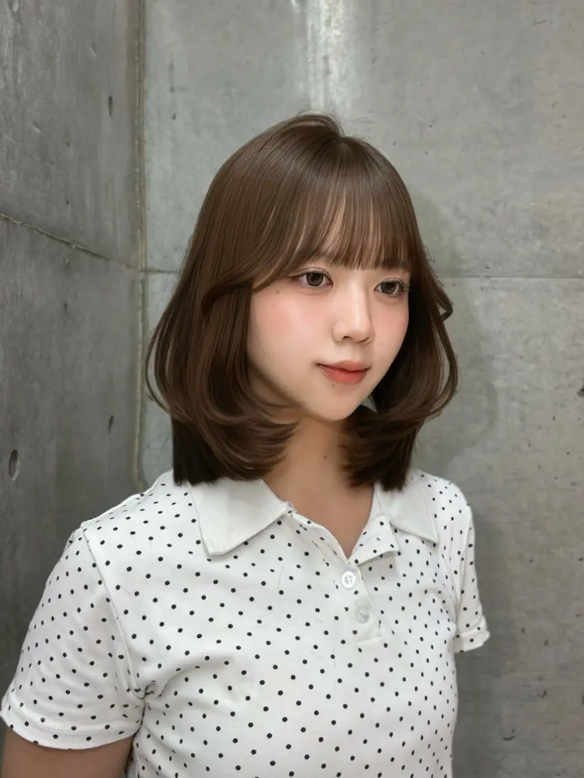 ミディアム 伸ばしかけ レイヤーカット toco.⋆𝜗𝜚 / レイヤーボブ໒꒱のヘアスタイル