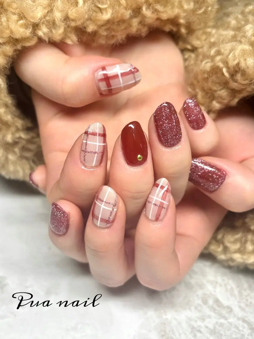 ネイル 冬ネイル クリスマス ハンドネイル salon yのネイルデザイン