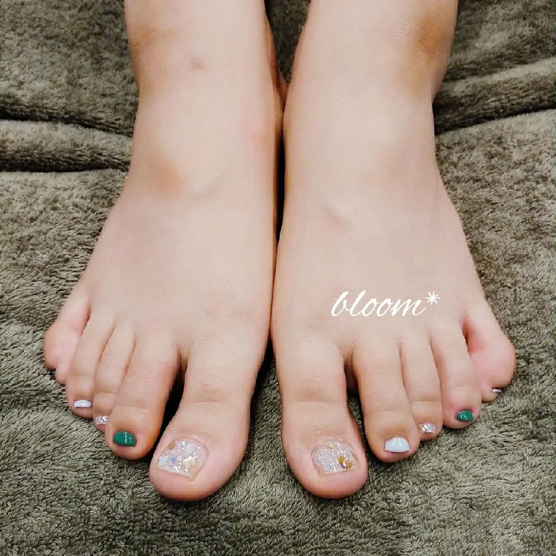 ネイル 大理石ネイル(マーブル) フットネイル bloom *のネイルデザイン