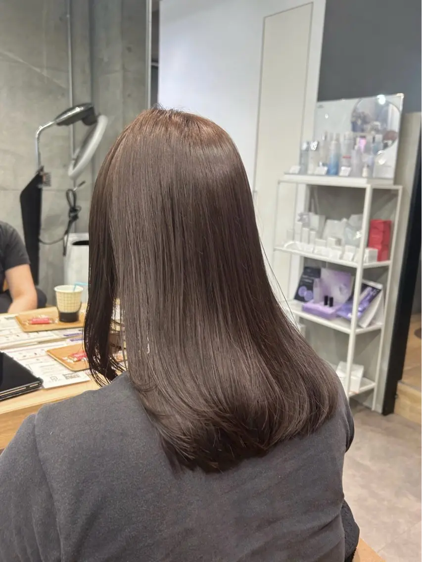 セミロング カット ヘアカラー SHIHO🌟/ 髪質改善ストレートのヘアスタイル