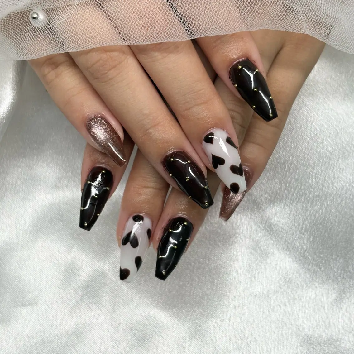 長さ出し10本【ハート✖️マグネット💅サンプルB】コースの写真