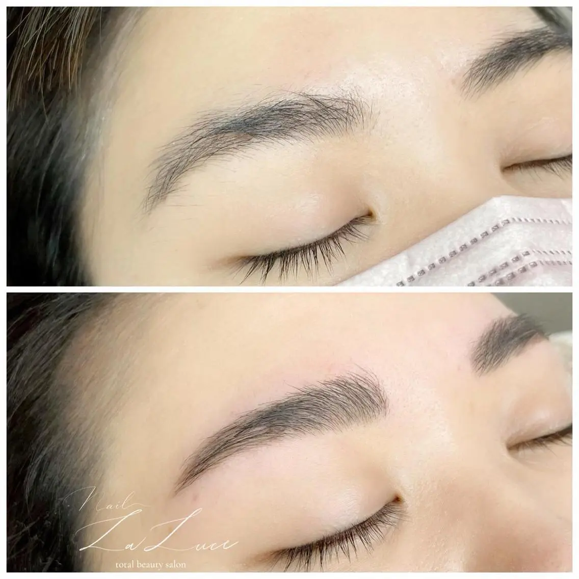 アイブロウ 眉毛ワックス脱毛 NailLaLuce ネイルラルーチェのネイルデザイン