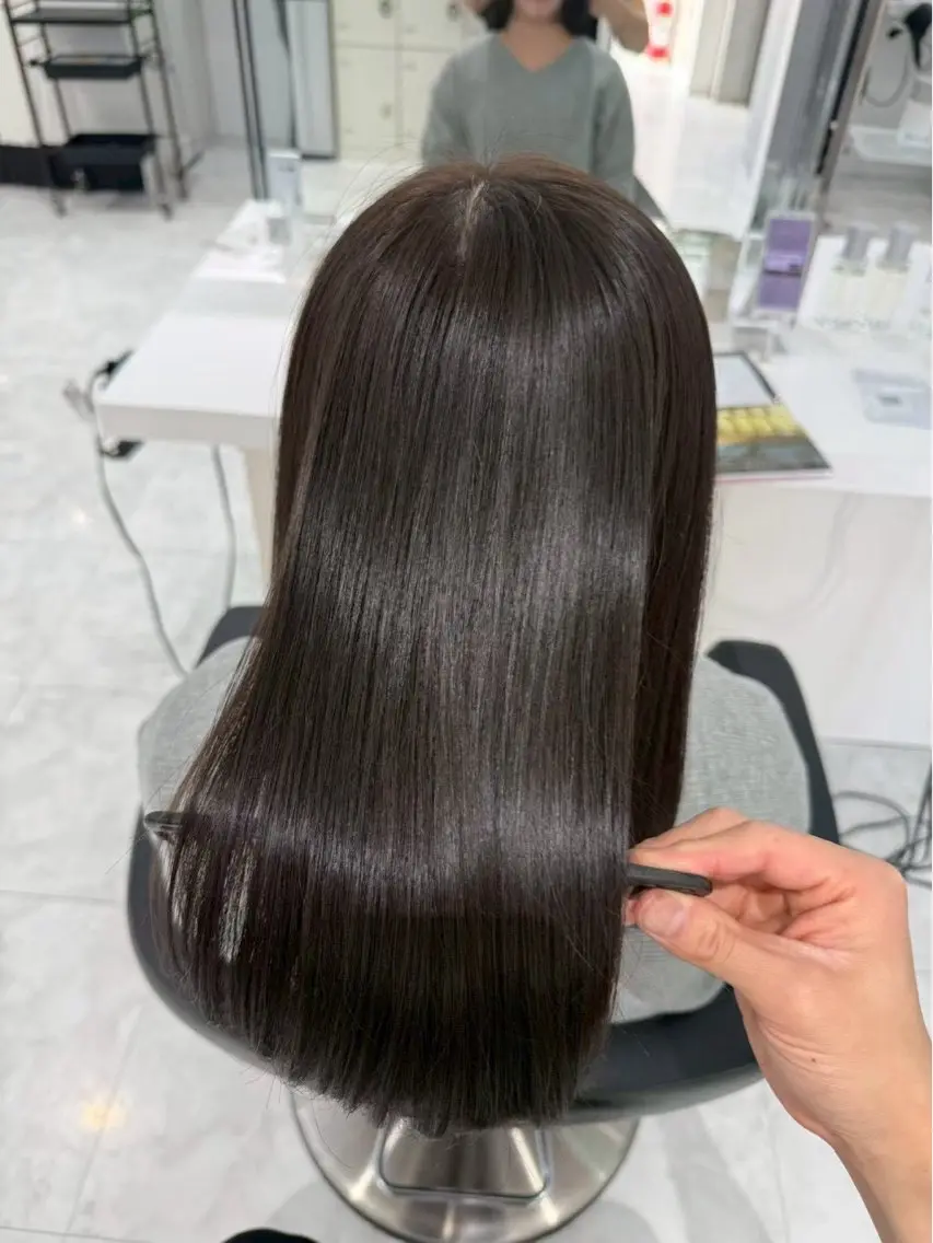 ロング カラー ヘアアレンジ 艶髪グレージュ🩶 maharuのヘアスタイル