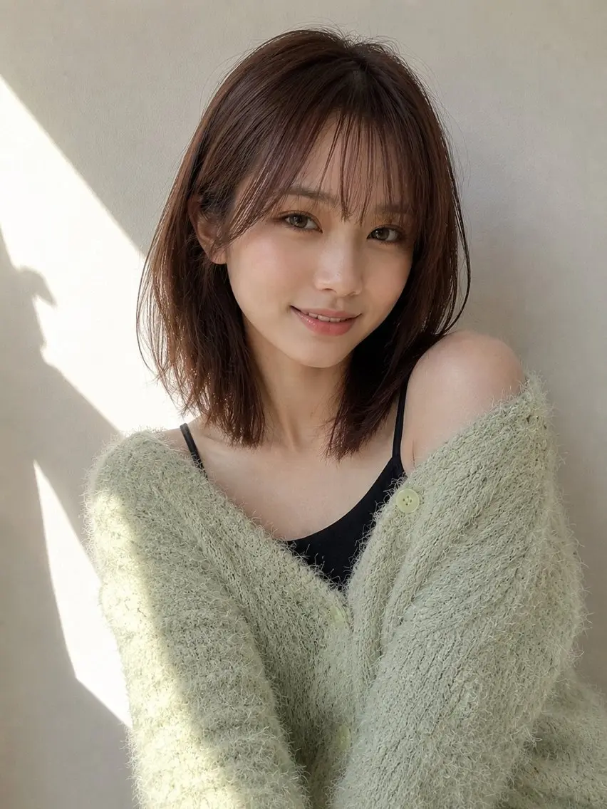 ミディアム カラー カット ヘアカラー トリートメント ヘッドスパ "オトナ髪”/ LAKA TOCCAのヘアスタイル