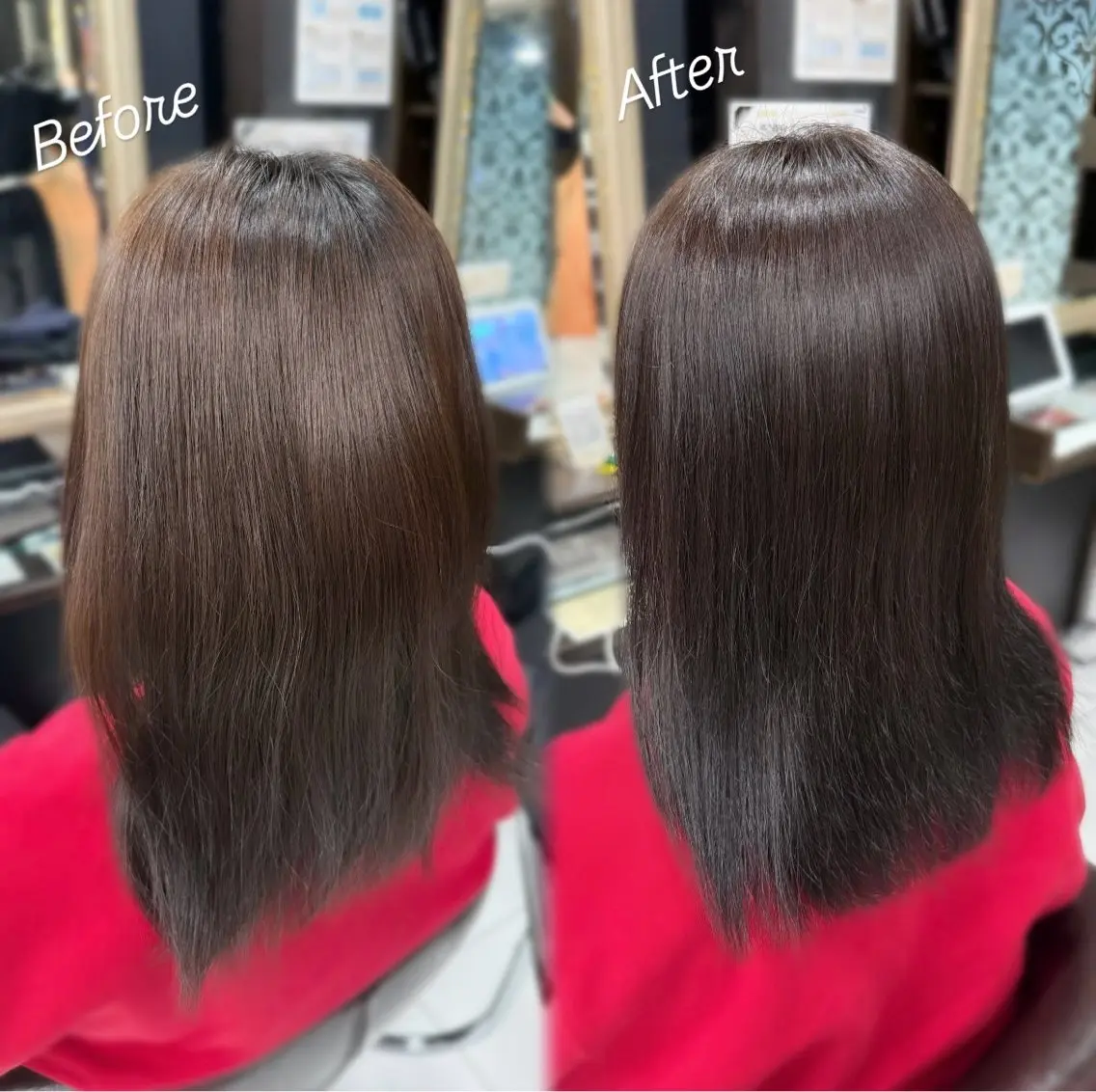 セミロング カラー ブラウンカラー ショートカット募集中 💜manaka💜のヘアスタイル