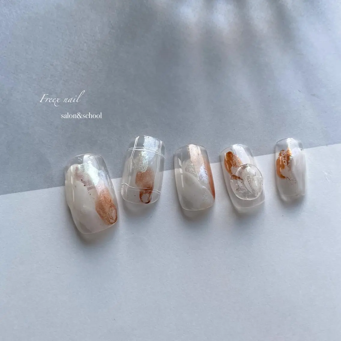 ネイル クリアネイル ハンドネイル ハンドケア freex nail /ニュアンス/個性派のネイルデザイン