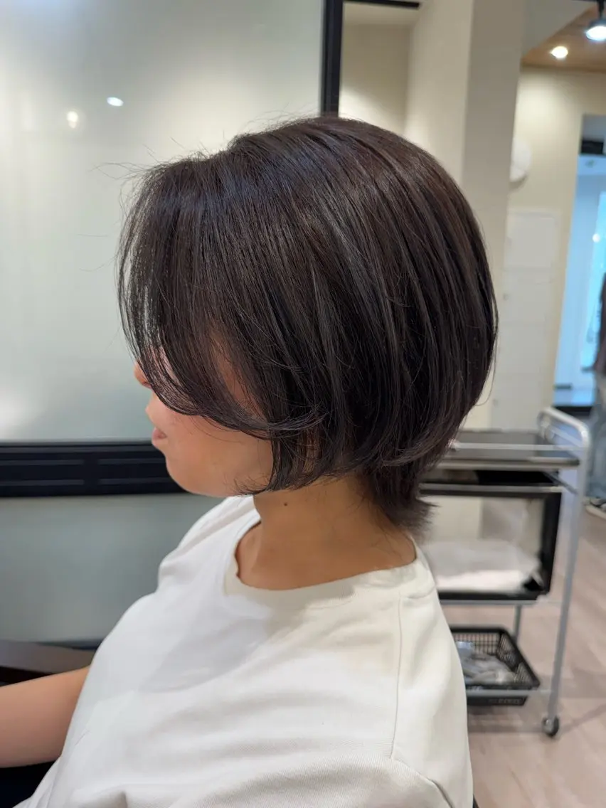 ミディアム ボブ レイヤーカット カット 大船🫧ボブ・レイヤ ー・メンズ持田樹のヘアスタイル