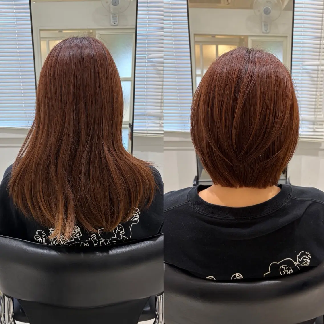ショート 美髪矯正とレイヤー で飯食ってる人✂️のヘアスタイル