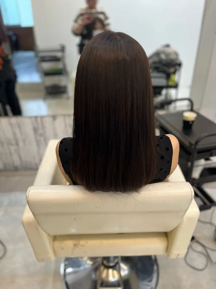 セミロング カラー 縮毛矯正 トリートメント 💫ワカ/松本/ カットモデル募集中のヘアスタイル