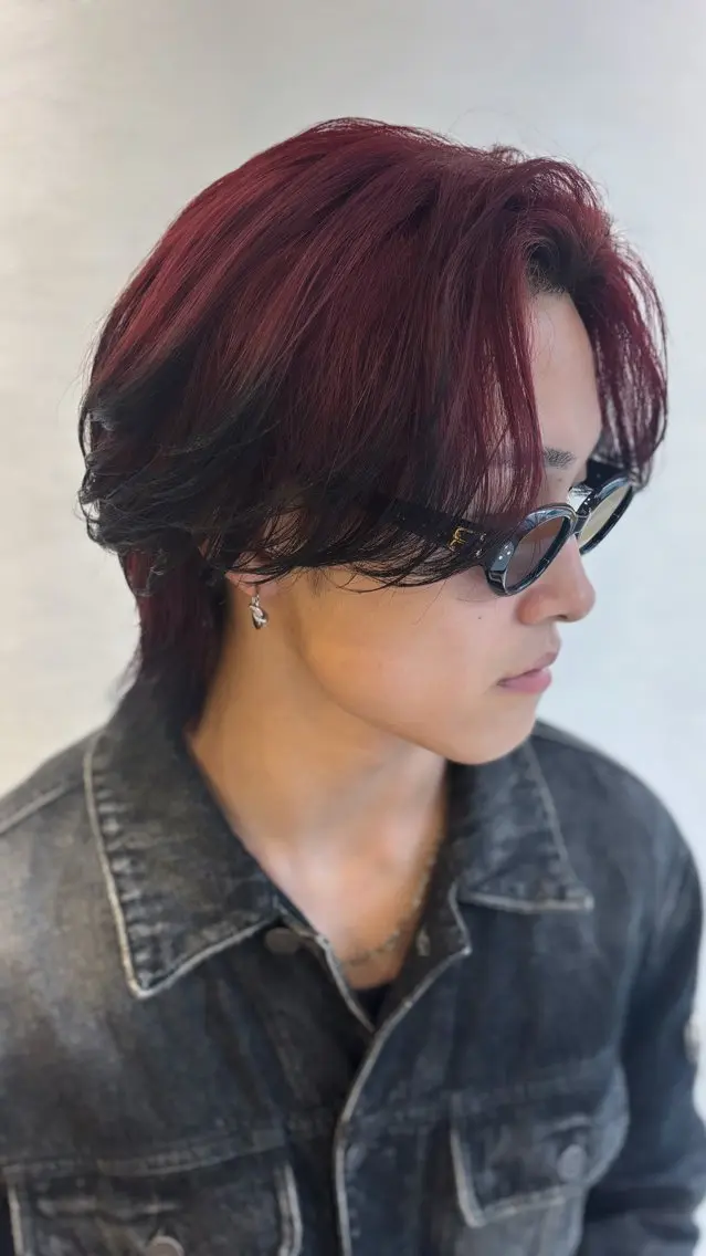 ミディアム カラー メンズ ヘアカラー そうや 🐺のヘアスタイル