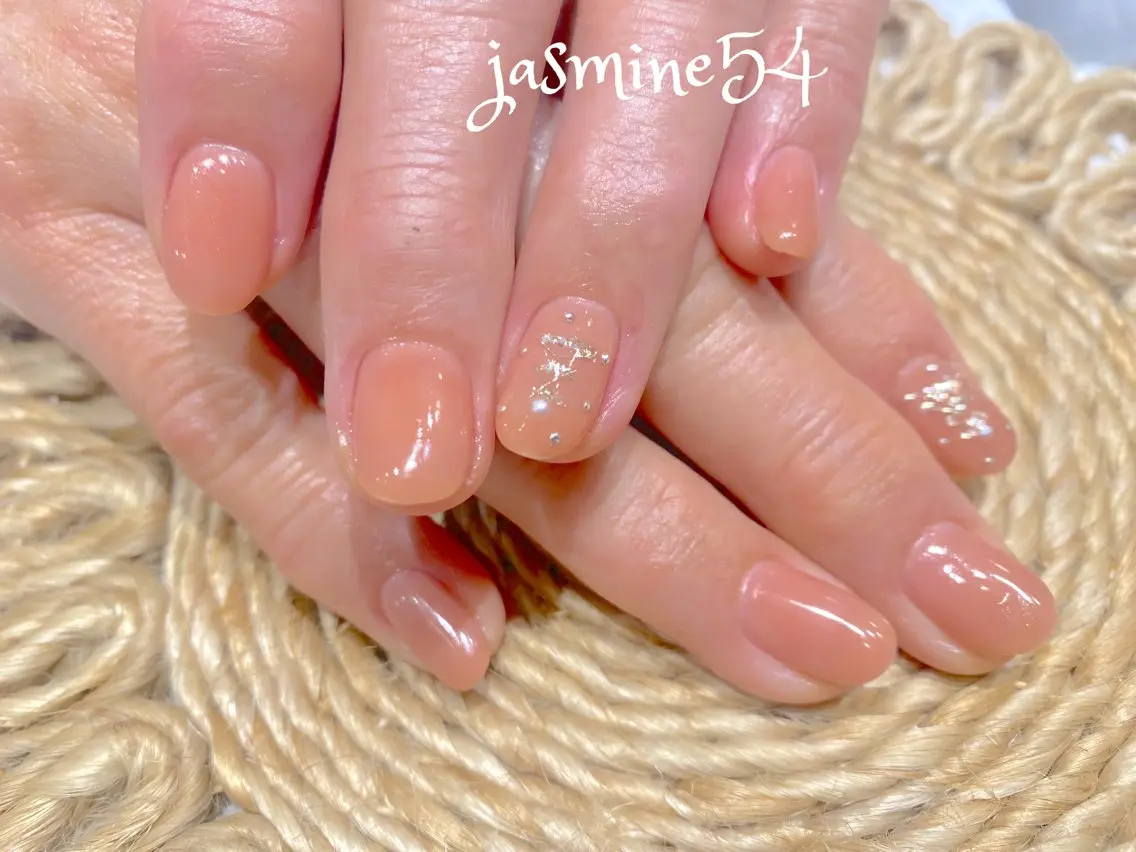 ネイル アートネイル ワンカラーネイル jasmine54 mihoのネイルデザイン