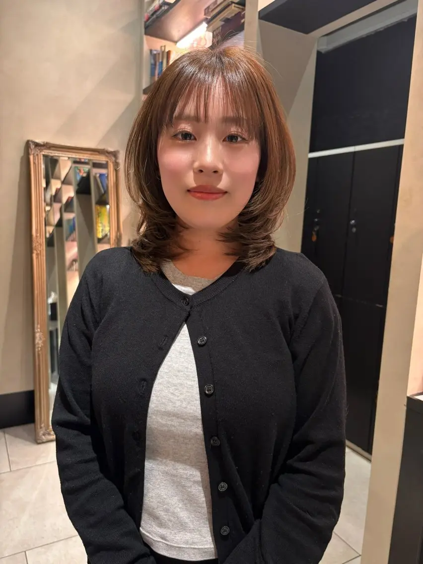 ミディアム カット ⠀ リコのヘアスタイル