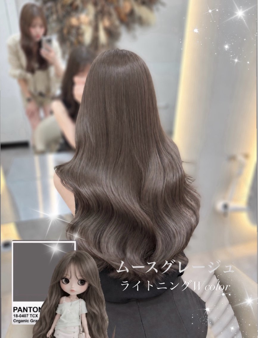 ロング ロング カット ヘアカラー トリートメント 新規指名Ｎｏ．1 阿部あんじゅのヘアスタイル
