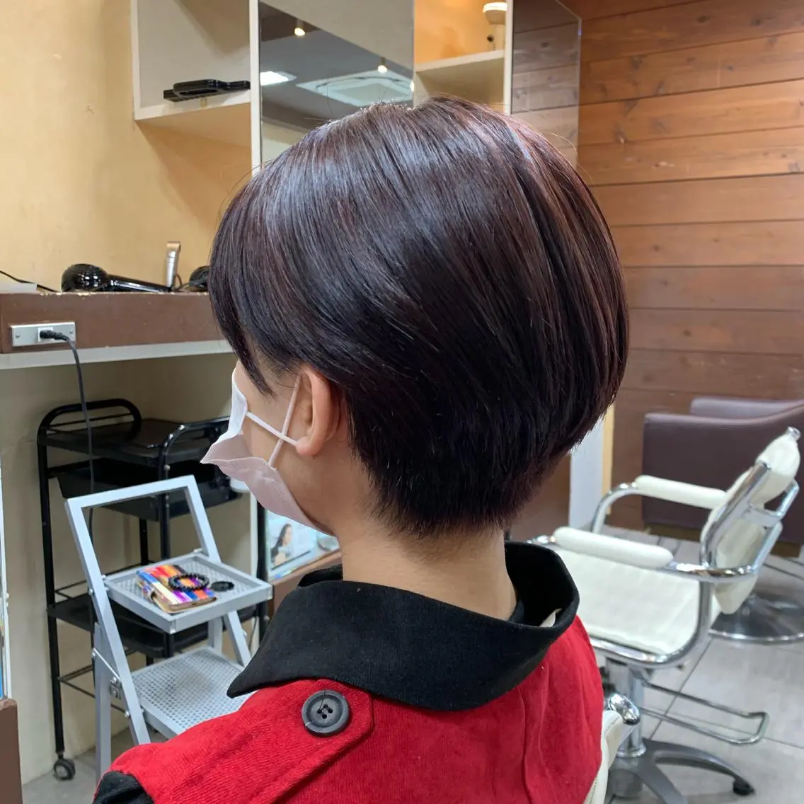 ショート カラー レッドカラー ショートヘア カット ヘアカラー トリートメント 似合わせ/前髪カット /店長 村上直也のヘアスタイル