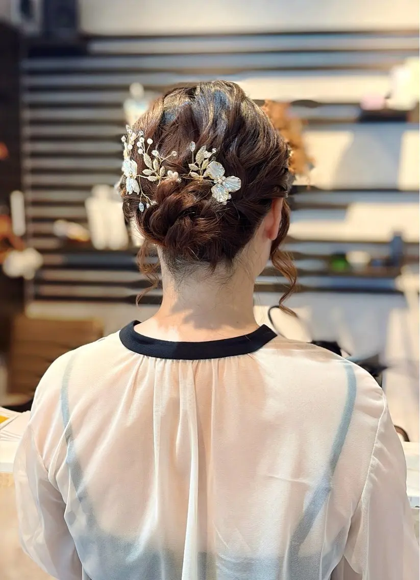 ヘアアレンジ 髪飾り Noe' Akariのヘアスタイル