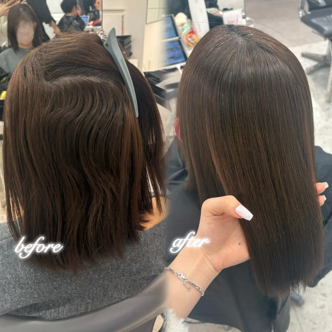 ミディアム 縮毛矯正 カットモデル/渋谷 ソナのヘアスタイル