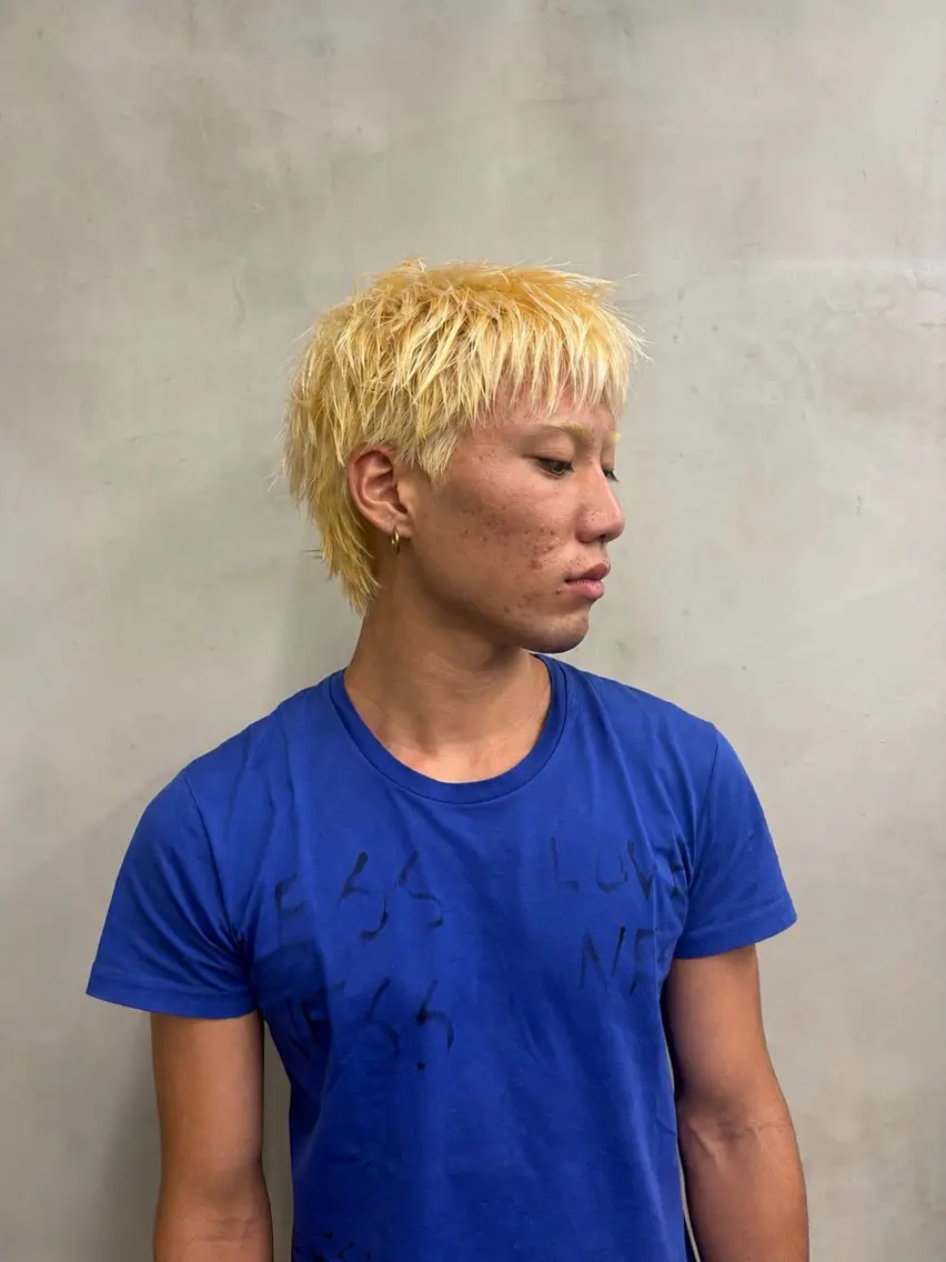 ミディアム メンズ カット ヘアカラー 渋谷/メンズショート モデル募集/HAJIのヘアスタイル