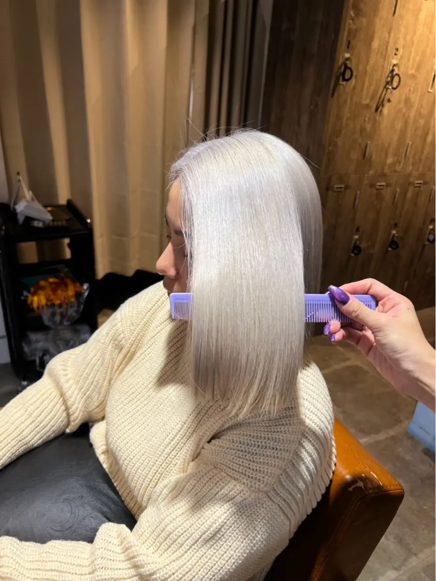 ショート ヘアカラー トリートメント 艶髪×透明感カラー ののかのヘアスタイル