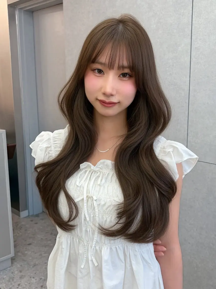 ロング カラー カット ヘアカラー トリートメント さや🍀/透明感 カラー/ヘアセットのヘアスタイル