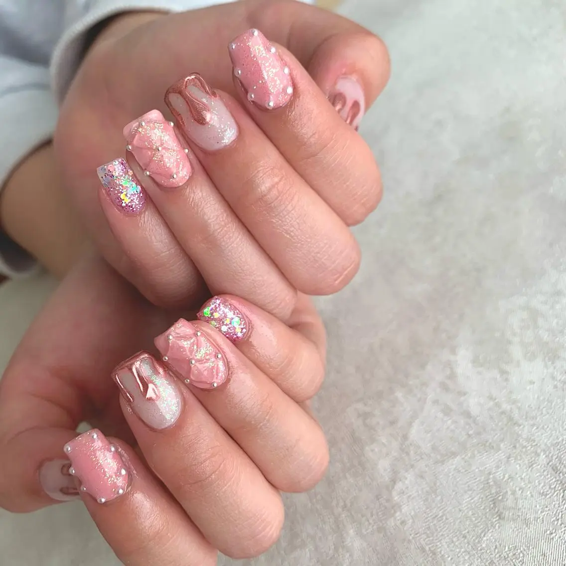 ミディアム gypsophila 野村のネイルデザイン