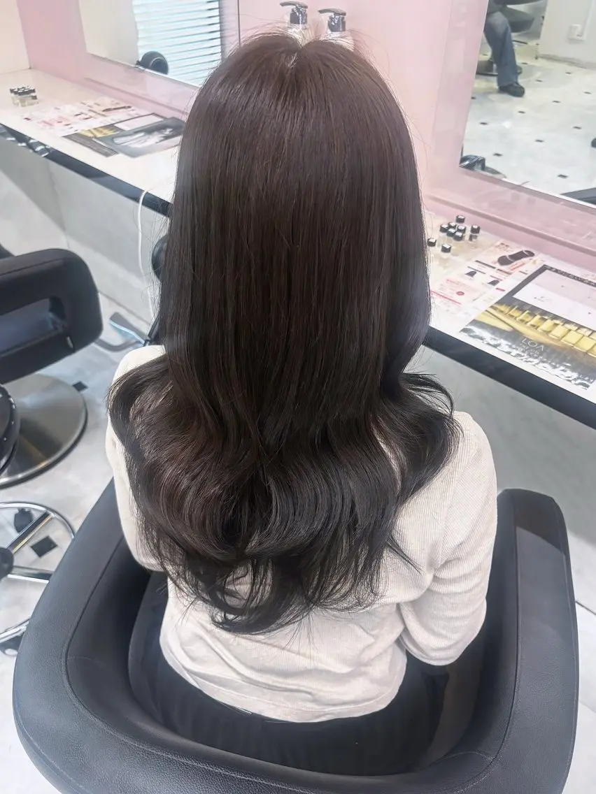 カラー ヘアカラー トリートメント 🩶韓国透明感カラー /Yayoi🩶のヘアスタイル