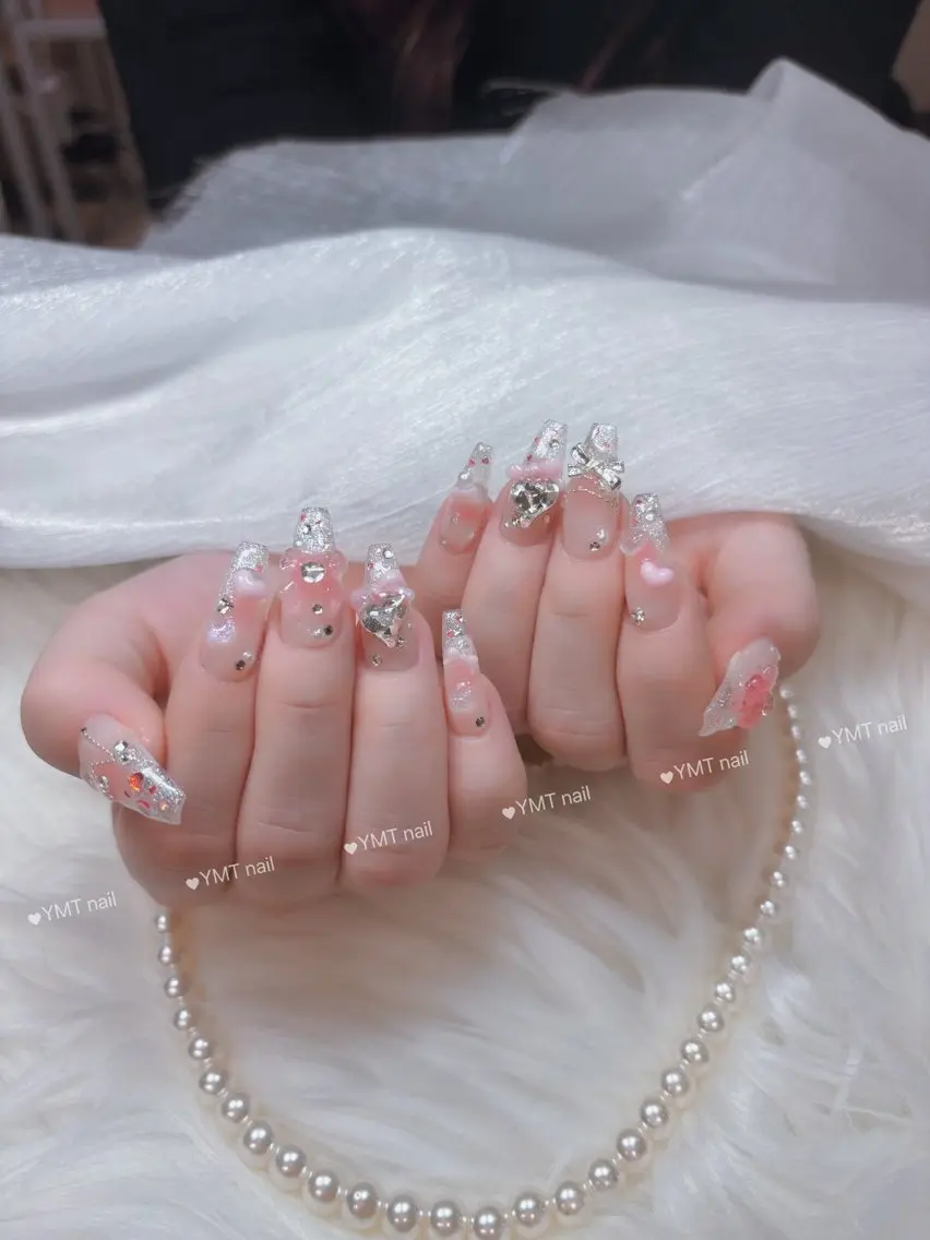 ネイル 長さ出し フットネイル ジェルネイル 韓国ネイル マグネットネイル ハンドネイル YMT NailStudioのネイルデザイン