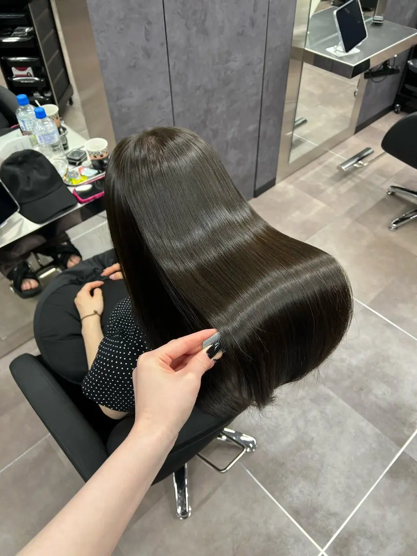 ロング カット ヘアカラー 縮毛矯正 トリートメント 🩶髪質改善/新宿 /saaya🩶のヘアスタイル