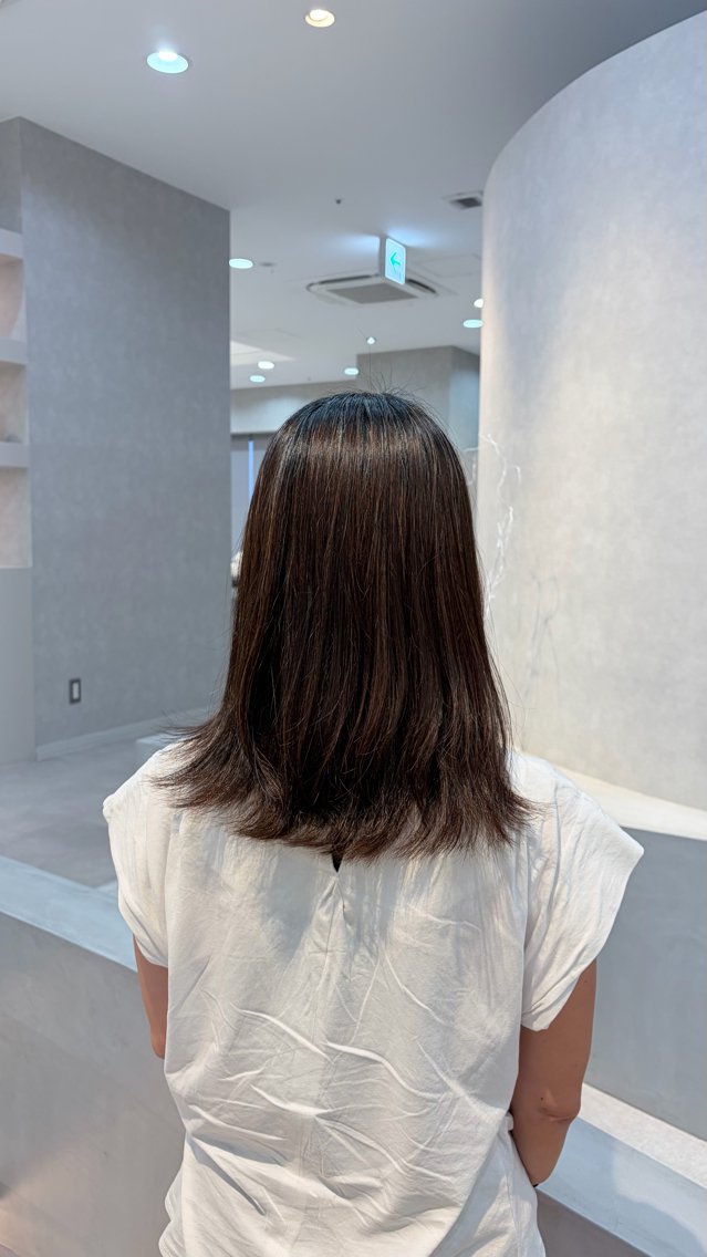 ミディアム 小川 遥のヘアスタイル