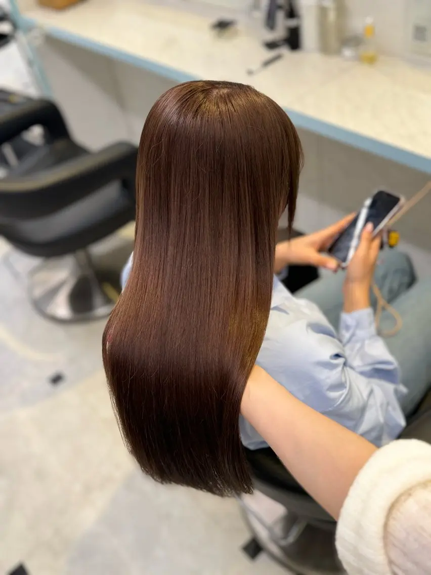 ロング カラー ヘアカラー トリートメント ヘッドスパ ヘアセット 暖色🩷透明感カラー ♡Maika♡のヘアスタイル