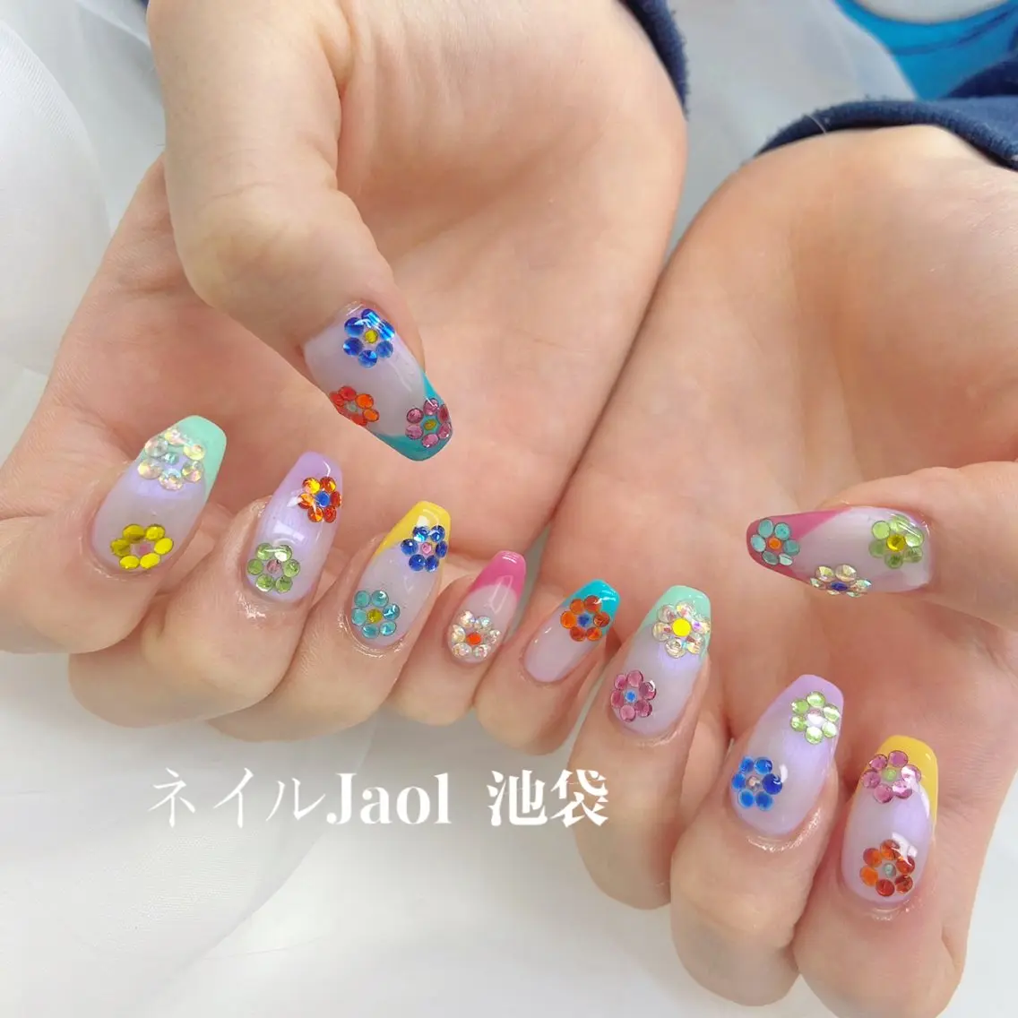 セミロング ネイルJaol 池袋のネイルデザイン