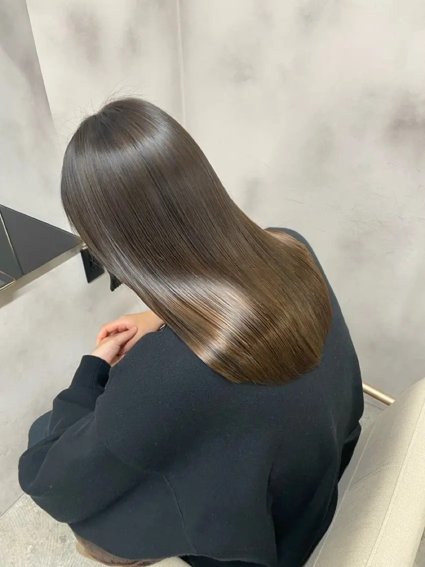 ロング パーマ 縮毛矯正 木村 蓮のヘアスタイル