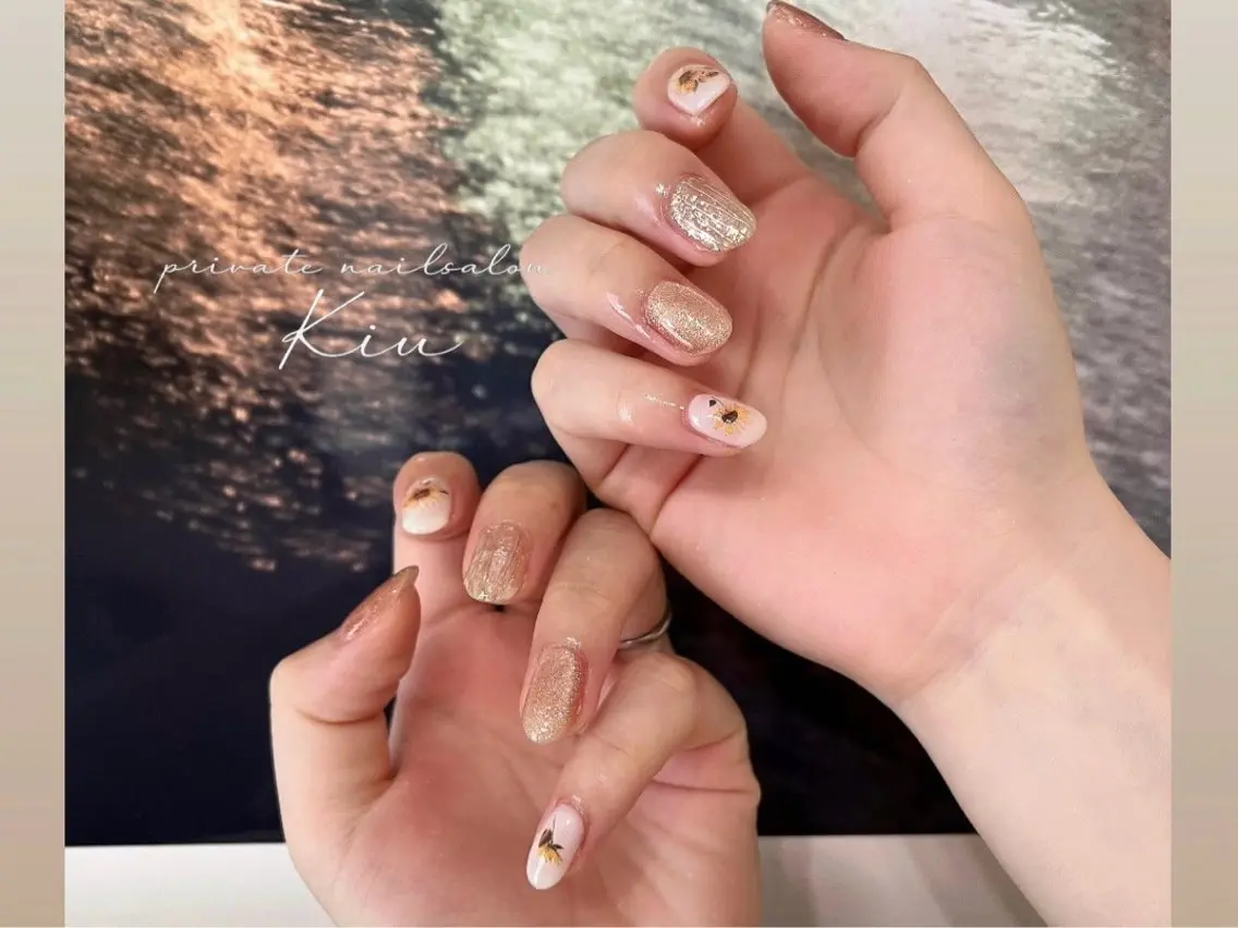ネイル ジェルネイル ミラーネイル ニュアンスネイル オフィスネイル ショートネイル kiu nailsalonのネイルデザイン