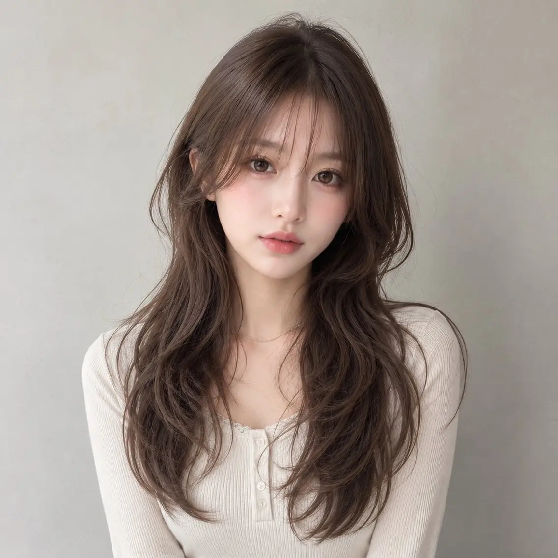 ロング カラー カット ヘアカラー トリートメント レイヤー×透明感カラ ー🕊AZUSAのヘアスタイル