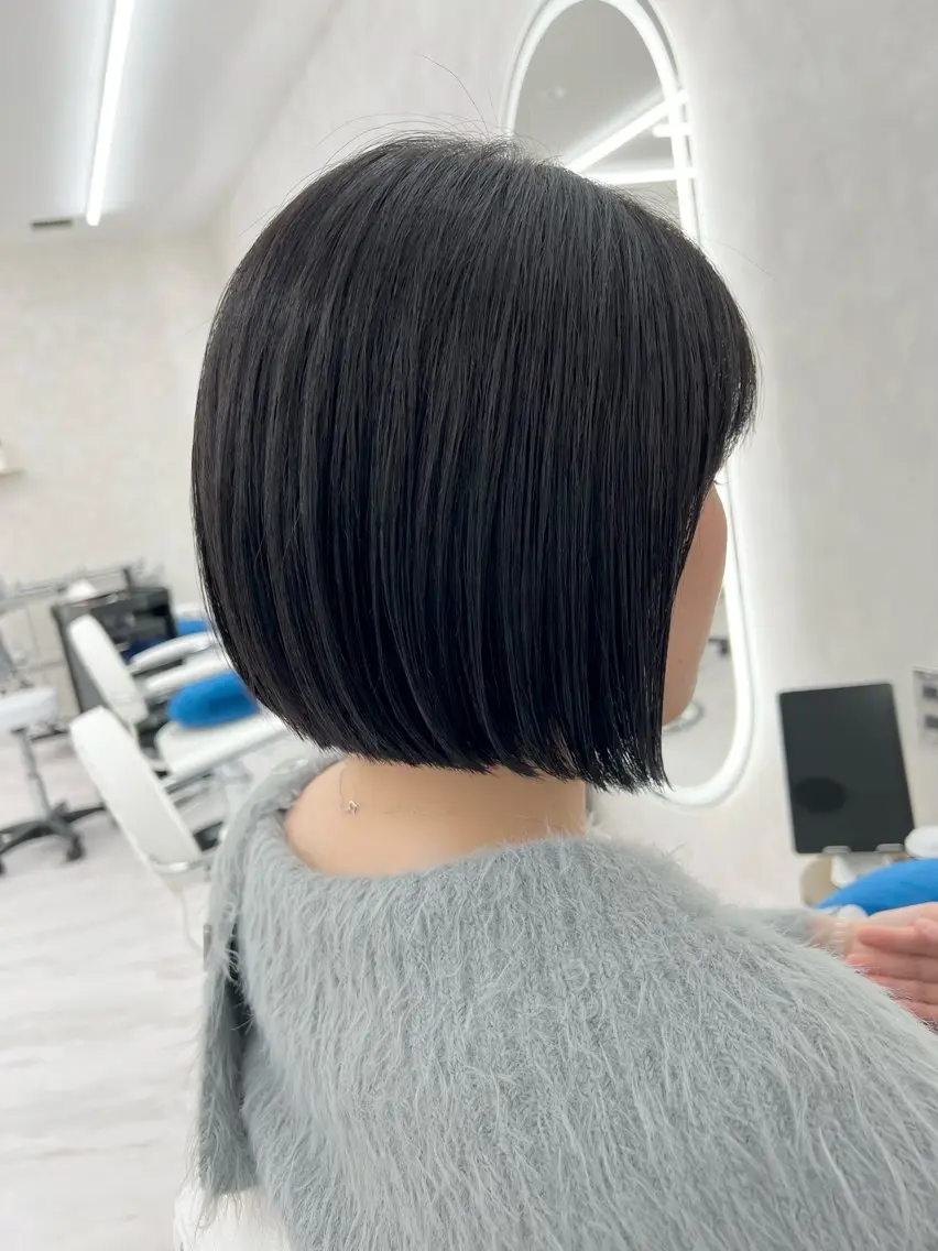 ショート ワンレンボブ ショートボブ アッシュ ボブ くびれヘア 🎴イトウユウ🎴 ボブ特化美容師のヘアスタイル