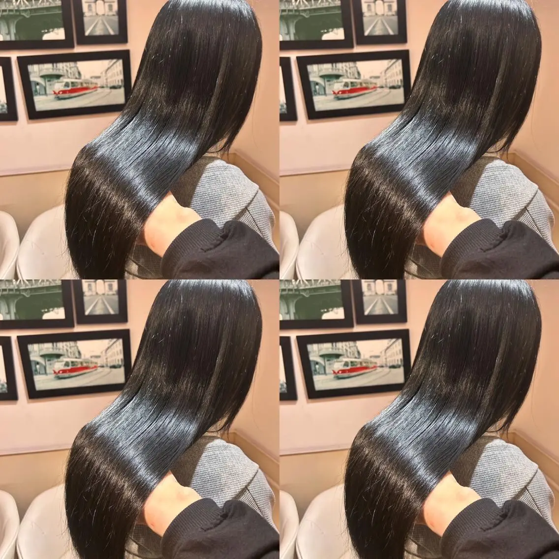 ロング カラー 黒髪 ブルーカラー ブルーブラック 髪質改善 店長✨髪質改善✖️ 透明感カラー／純大のヘアスタイル