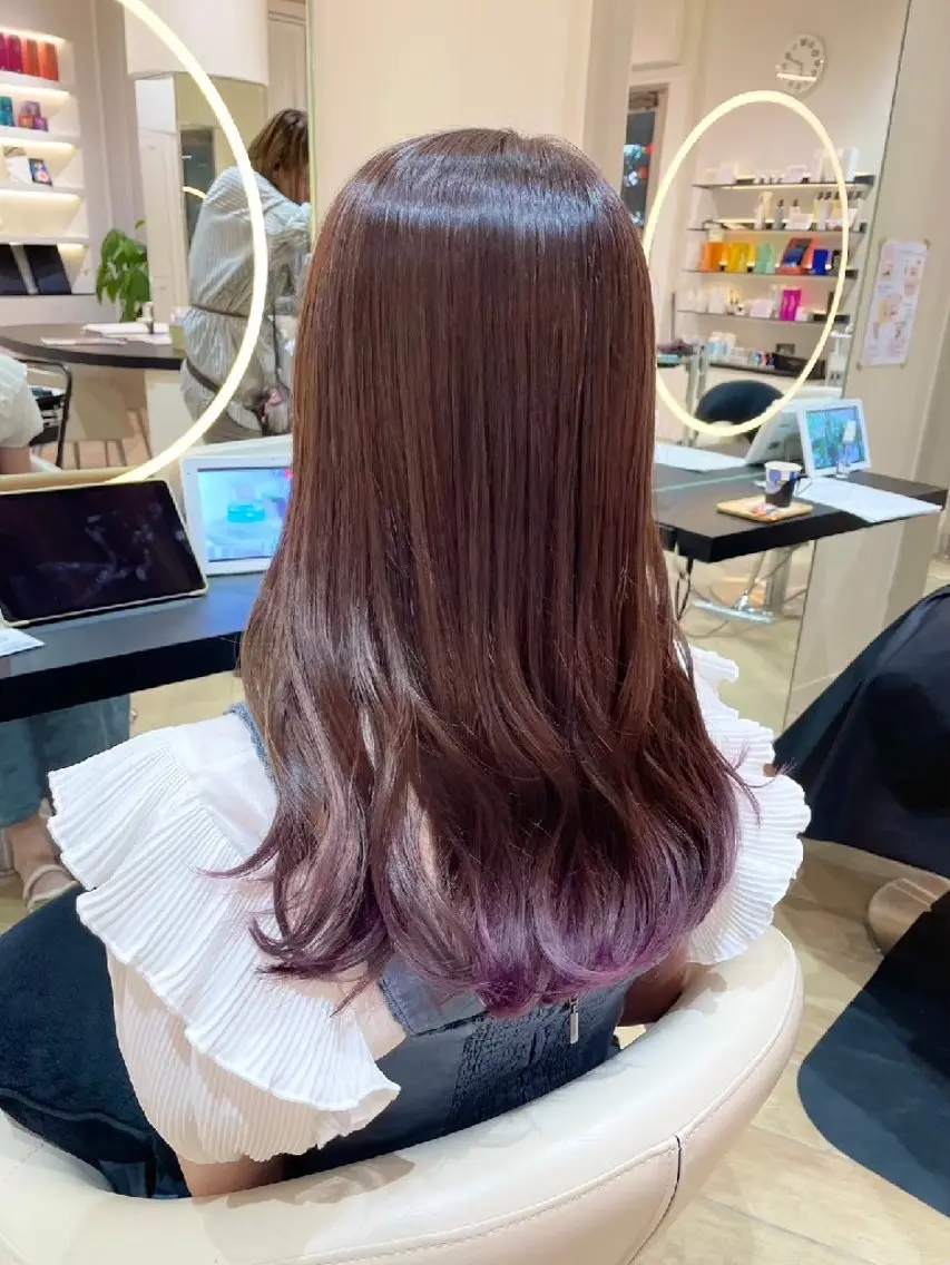 カラー 中谷 朱里のヘアスタイル