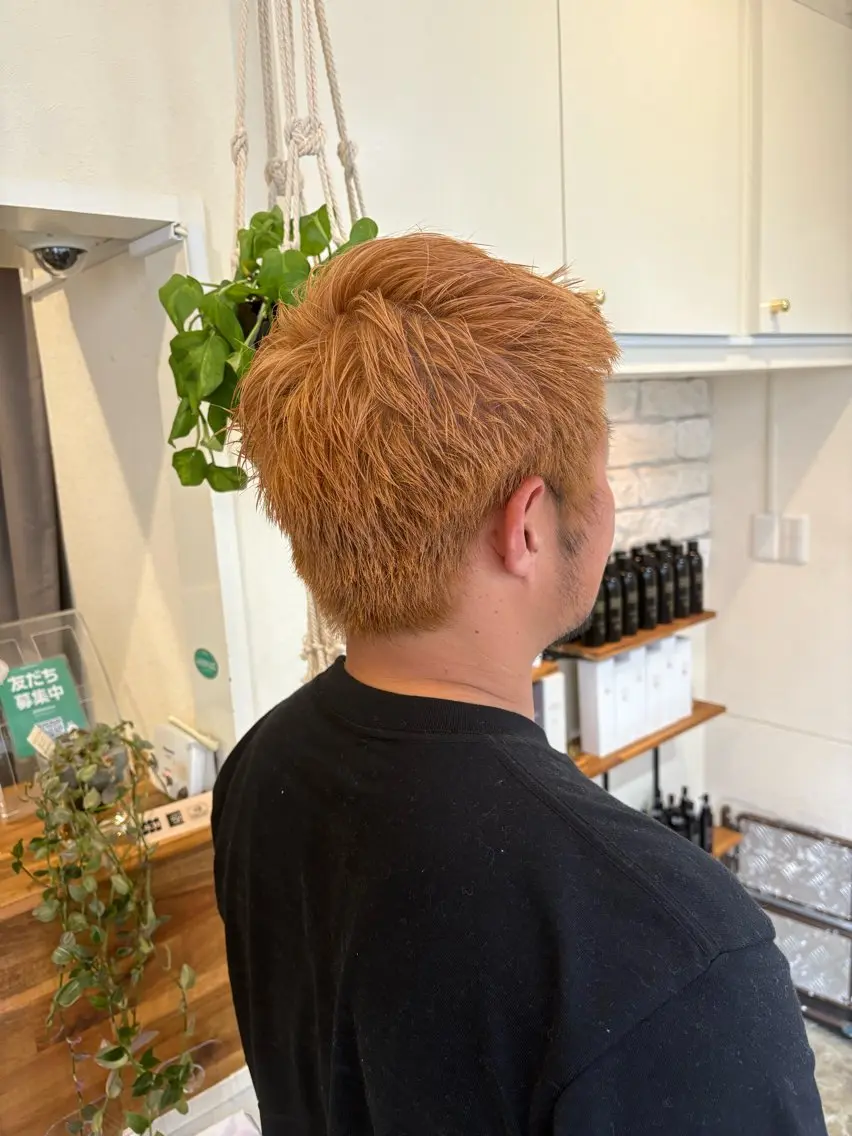 カラー ベージュカラー オレンジ オレンジベージュ 大浜 美咲のヘアスタイル