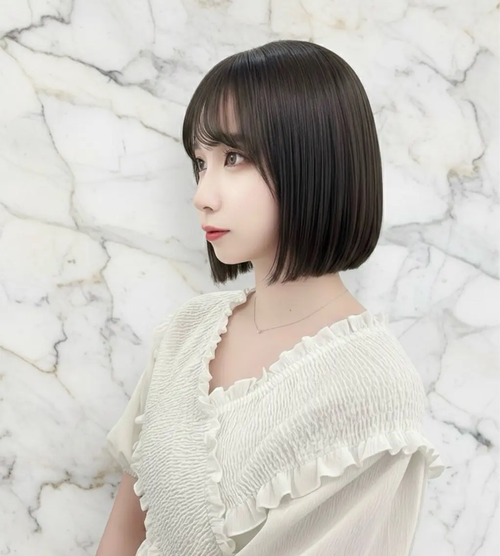 ショート レイヤー/髪質改善 縮毛/ハッシュカットのヘアスタイル